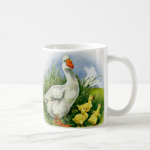 1930s mama duck and ducklings coffee mug