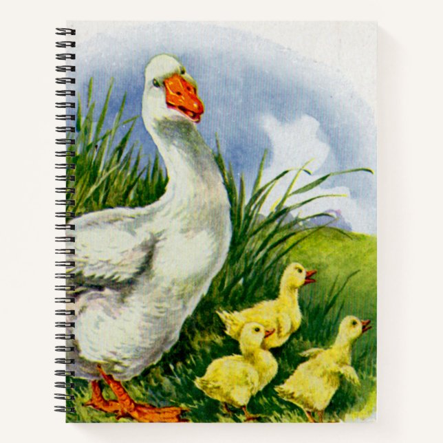 1930s mama duck and ducklings notebook (Front)
