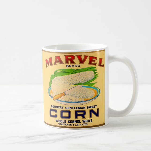 1930s Marvel canned corn label Coffee Mug (Right)