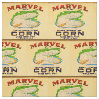 1930s Marvel canned corn label Fabric