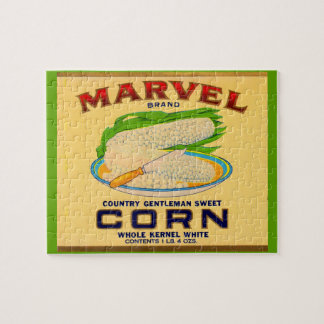 1930s Marvel canned corn label Jigsaw Puzzle