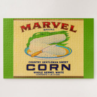 1930s Marvel canned corn label Jigsaw Puzzle
