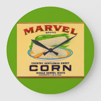 1930s Marvel canned corn label Large Clock