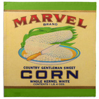 1930s Marvel canned corn label Napkin
