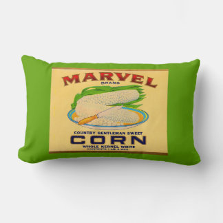 1930s Marvel canned corn label print Lumbar Pillow
