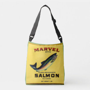 1930s Marvel salmon can label Crossbody Bag