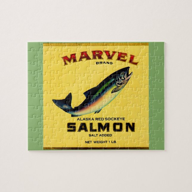 1930s Marvel salmon can label Jigsaw Puzzle (Horizontal)