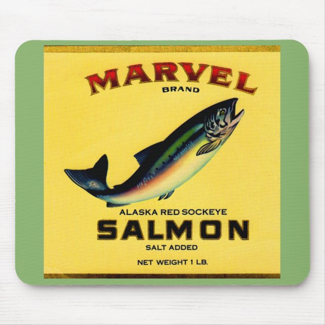 1930s Marvel salmon can label Mouse Pad (Front)