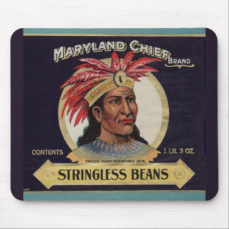 1930s Maryland Chief Stringless Beans label Mouse Pad