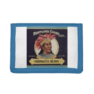 1930s Maryland Chief Stringless Beans label Tri-fold Wallet