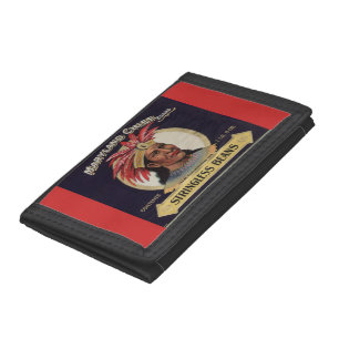 1930s Maryland Chief Stringless Beans label Trifold Wallet