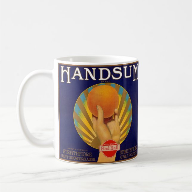 1930s orange crate label Handsum Coffee Mug (Left)