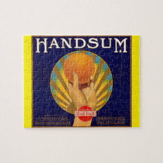 1930s orange crate label Handsum Jigsaw Puzzle