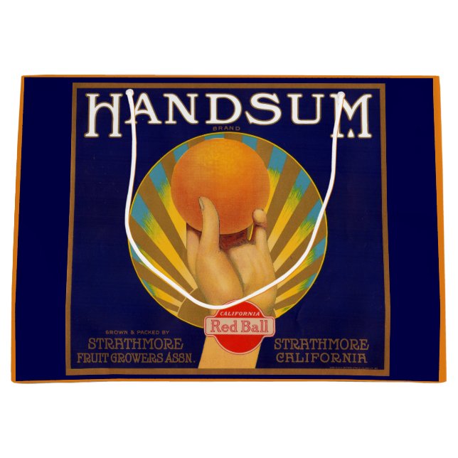 1930s orange crate label Handsum Large Gift Bag (Front)