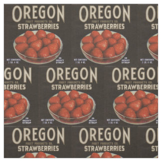 1930s Oregon Strawberries fruit can novelty print Fabric