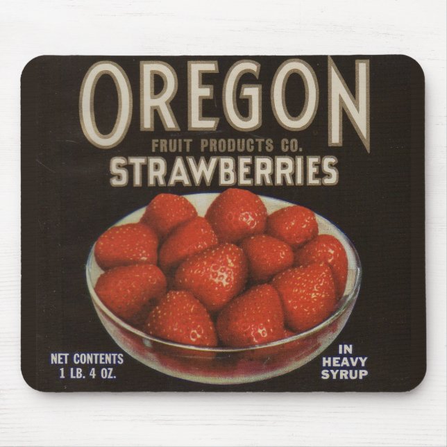1930s Oregon Strawberries Mouse Pad (Front)