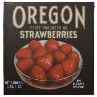 1930s Oregon Strawberries Napkin