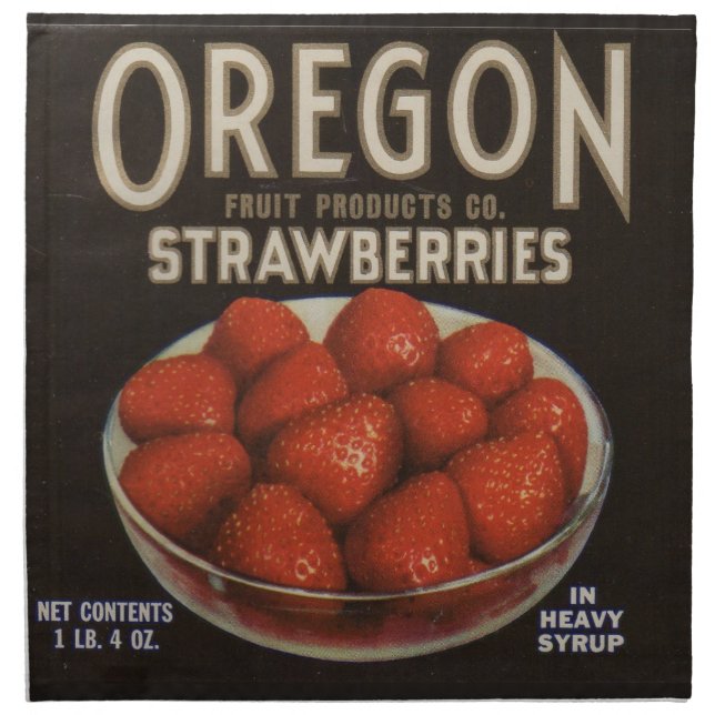 1930s Oregon Strawberries Napkin (Front)