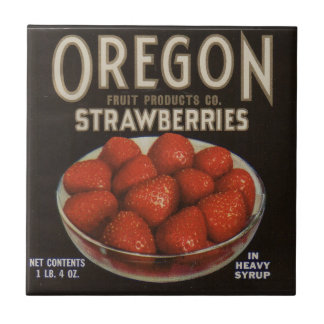 1930s Oregon Strawberries Tile