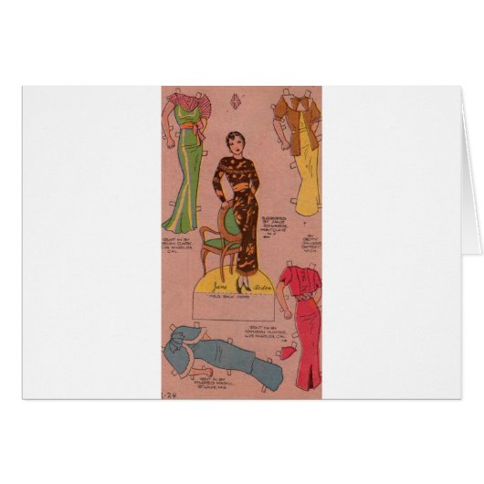 1930s paper doll beautiful dresses (Front Horizontal)