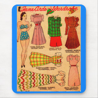 1930s paper doll Jane Arden and six outfits Mouse Pad