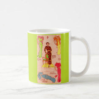 1930s paper doll Jane Arden beautiful dresses Coffee Mug