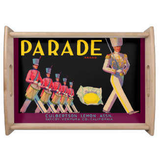 1930s Parade lemon crate label print Serving Tray