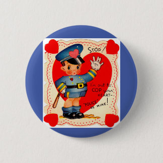 1930s police boy valentine button