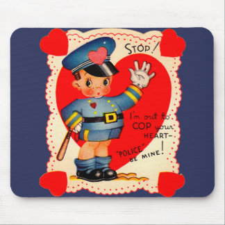 1930s police boy Valentine Mouse Pad