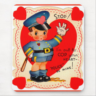 1930s police boy Valentine Mouse Pad