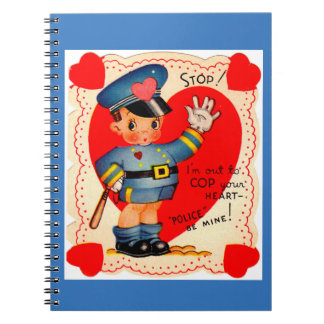 1930s police boy valentine notebook