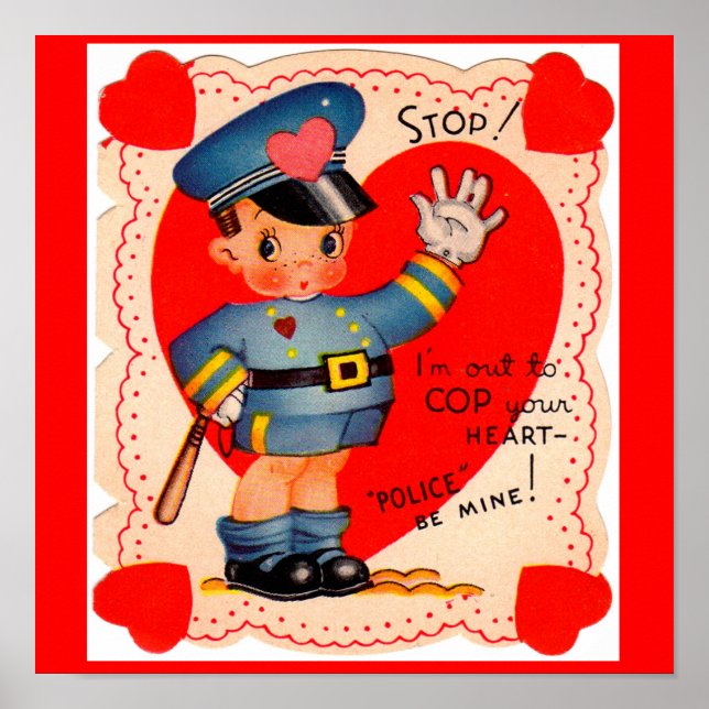 1930s police boy Valentine Poster (Front)