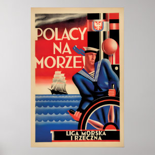 1930s Polish Poster Poles to the sea