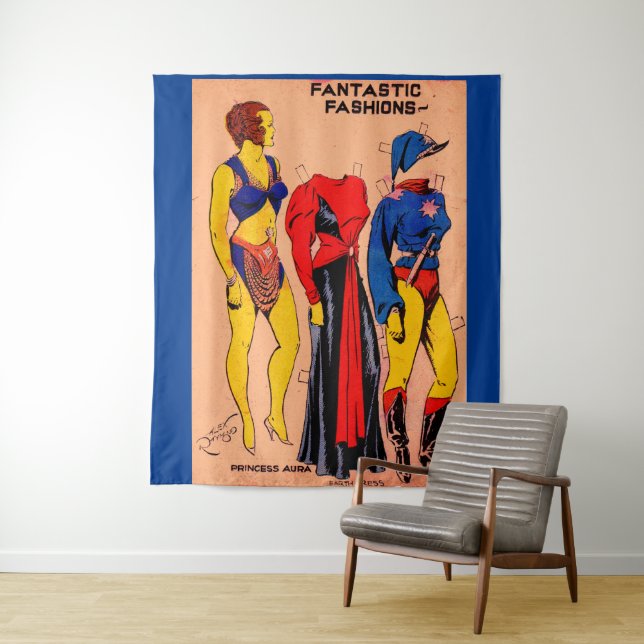 1930s Princess Aura paper doll no. 1 Flash Gordon Tapestry (In Situ)