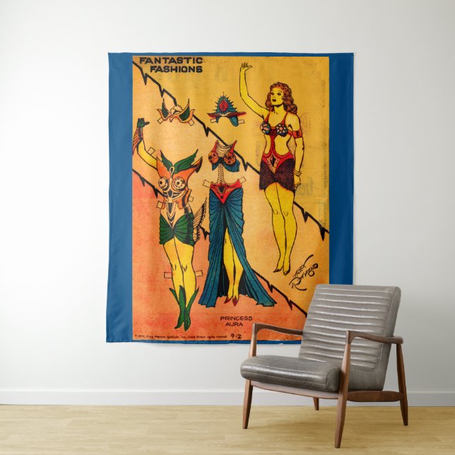 1930s Princess Aura paper doll No. 2 Flash Gordon Tapestry (In Situ)