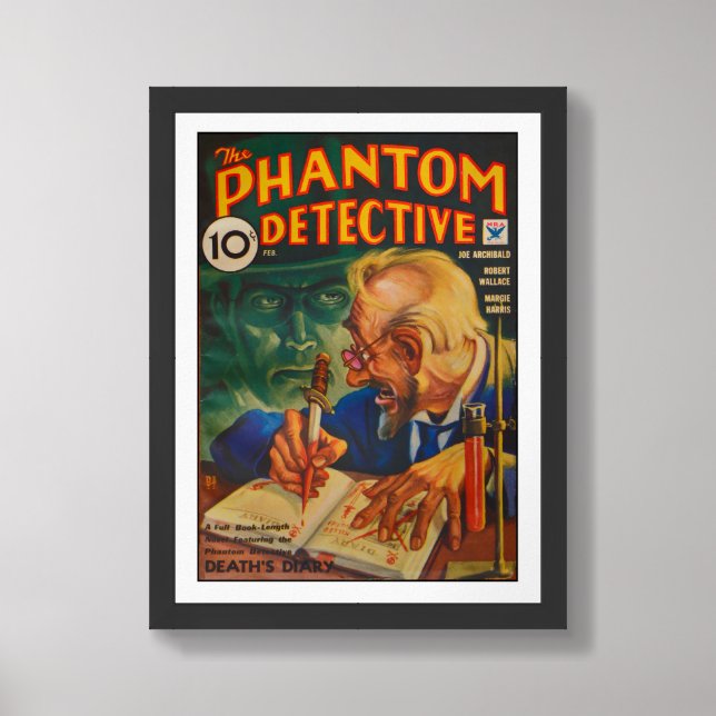 1930S PULP MAGAZINE COVER ART FRAMED ART (Framed Front)