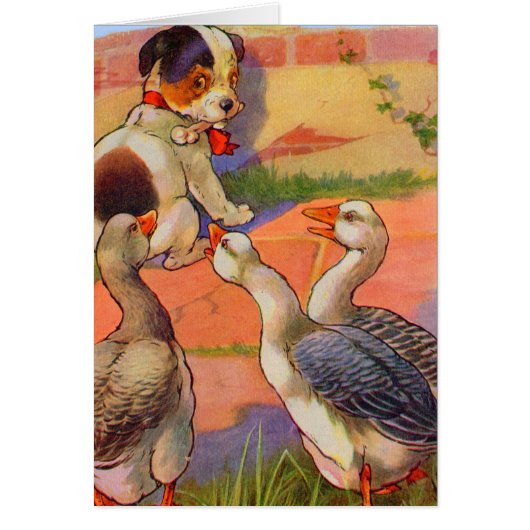 1930s puppy and geese cards (Front)