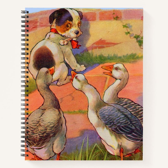 1930s puppy and geese notebook (Front)