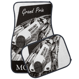 1930s Race Car Vintage Retro Grand Prix Monaco Floor Mat