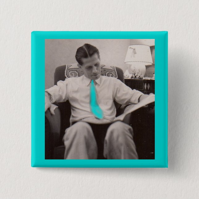 1930s reading the paper button (Front)