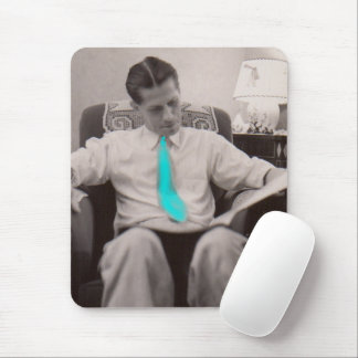1930s reading the paper mouse pad