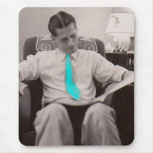 1930s reading the paper mouse pad (Front)