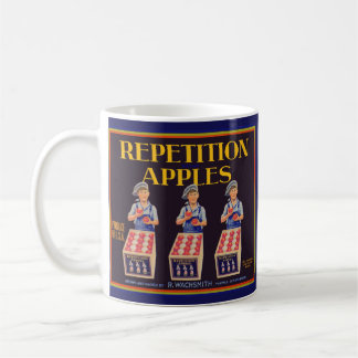 1930s Repetition Apples crate label print Coffee Mug