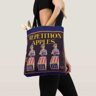 1930s Repetition Apples crate label print Tote Bag