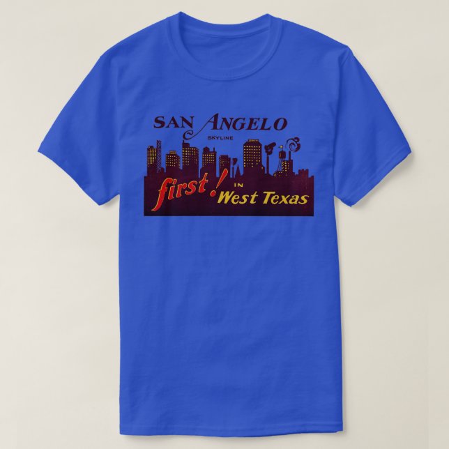 1930s San Angelo Texas T-Shirt (Design Front)