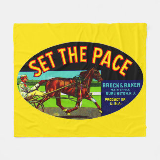 1930s Set the Pace vegetable crate label Fleece Blanket