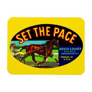 1930s Set the Pace vegetable crate label Magnet