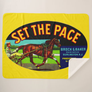 1930s Set the Pace vegetable crate label Sherpa Blanket