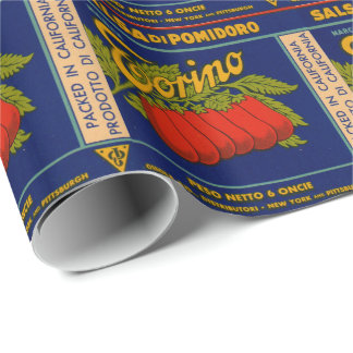 1930s Torino tomato paste can label Wrapping Paper