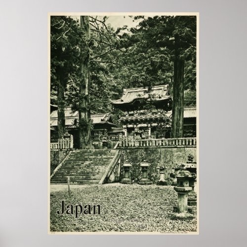 1930s Toshogu Shrine Nikko Japan Vintage travel Poster